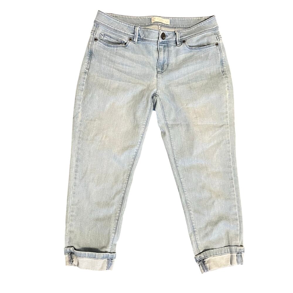 J Jill Denim Jeans Women's 4P Light Wash Authentic Fit Cropped Cuffed